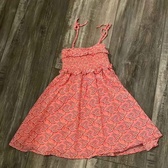 Crewcuts Girls Pink & Red Smocked Umbrella Print Dress size 4 - Picture 1 of 5